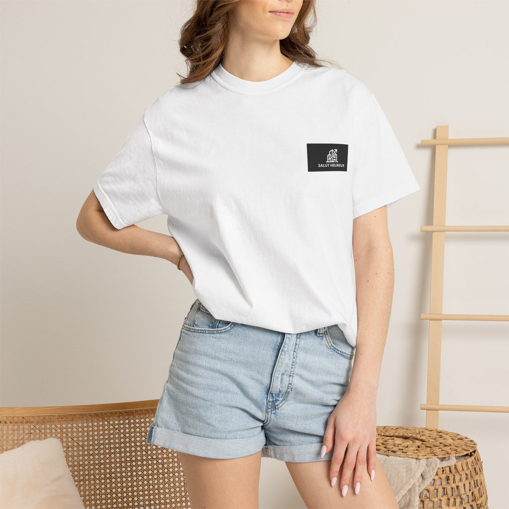 Salut Heureux Pocket Tee – Heavyweight Garment-Dyed Cotton