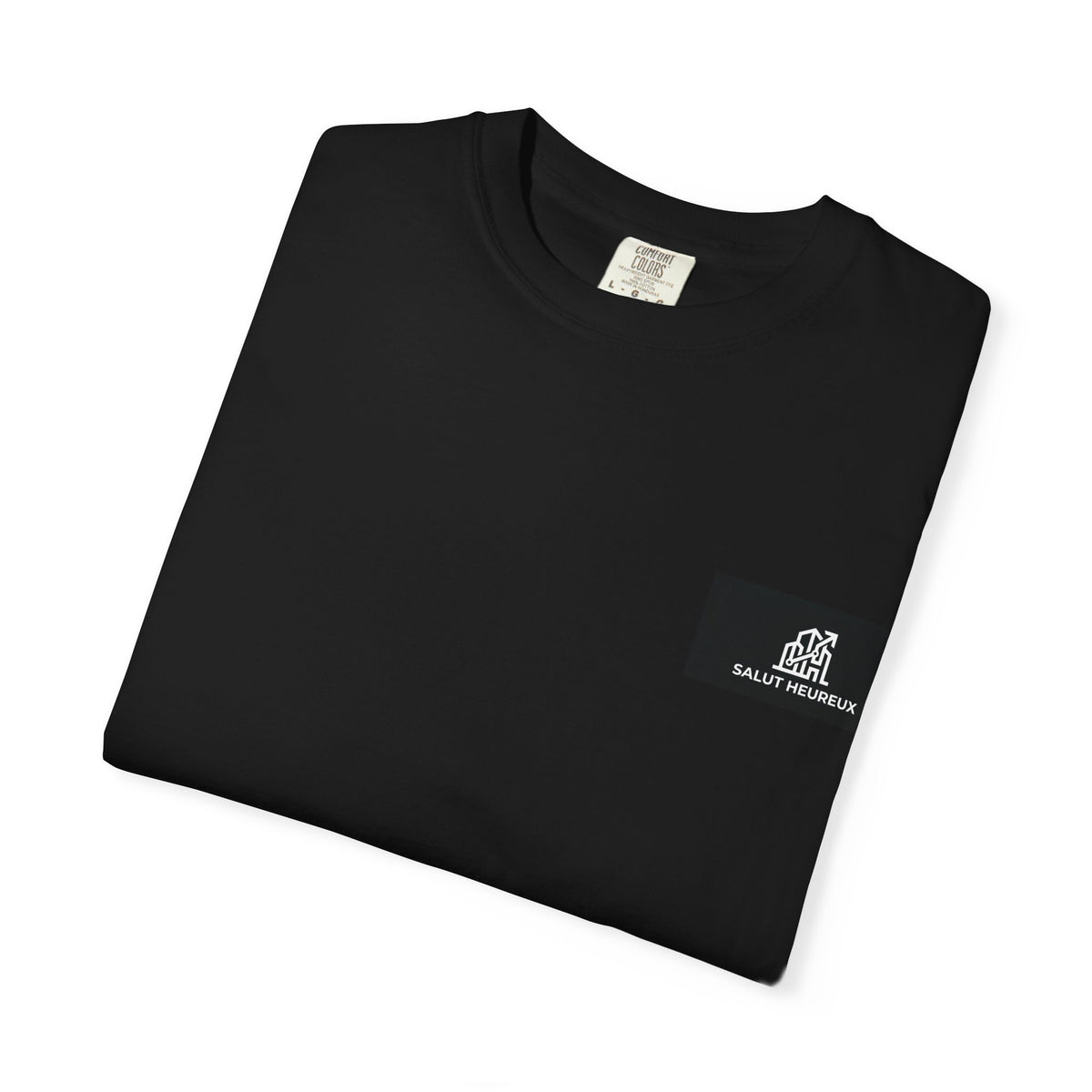 Salut Heureux Pocket Tee – Heavyweight Garment-Dyed Cotton