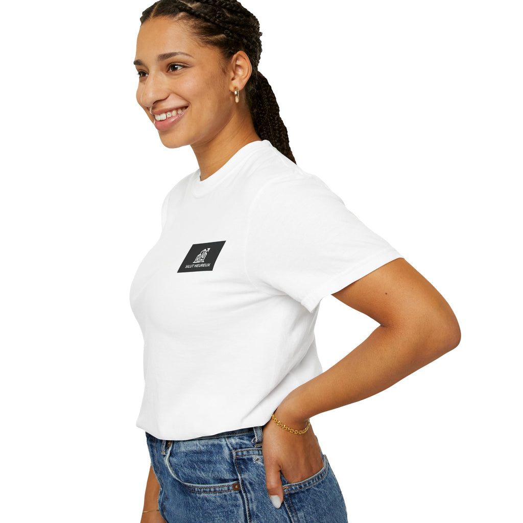 Salut Heureux Pocket Tee – Heavyweight Garment-Dyed Cotton